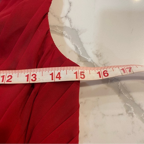 Bari Jay Long Red Dress Size 4 - Picture 6 of 8